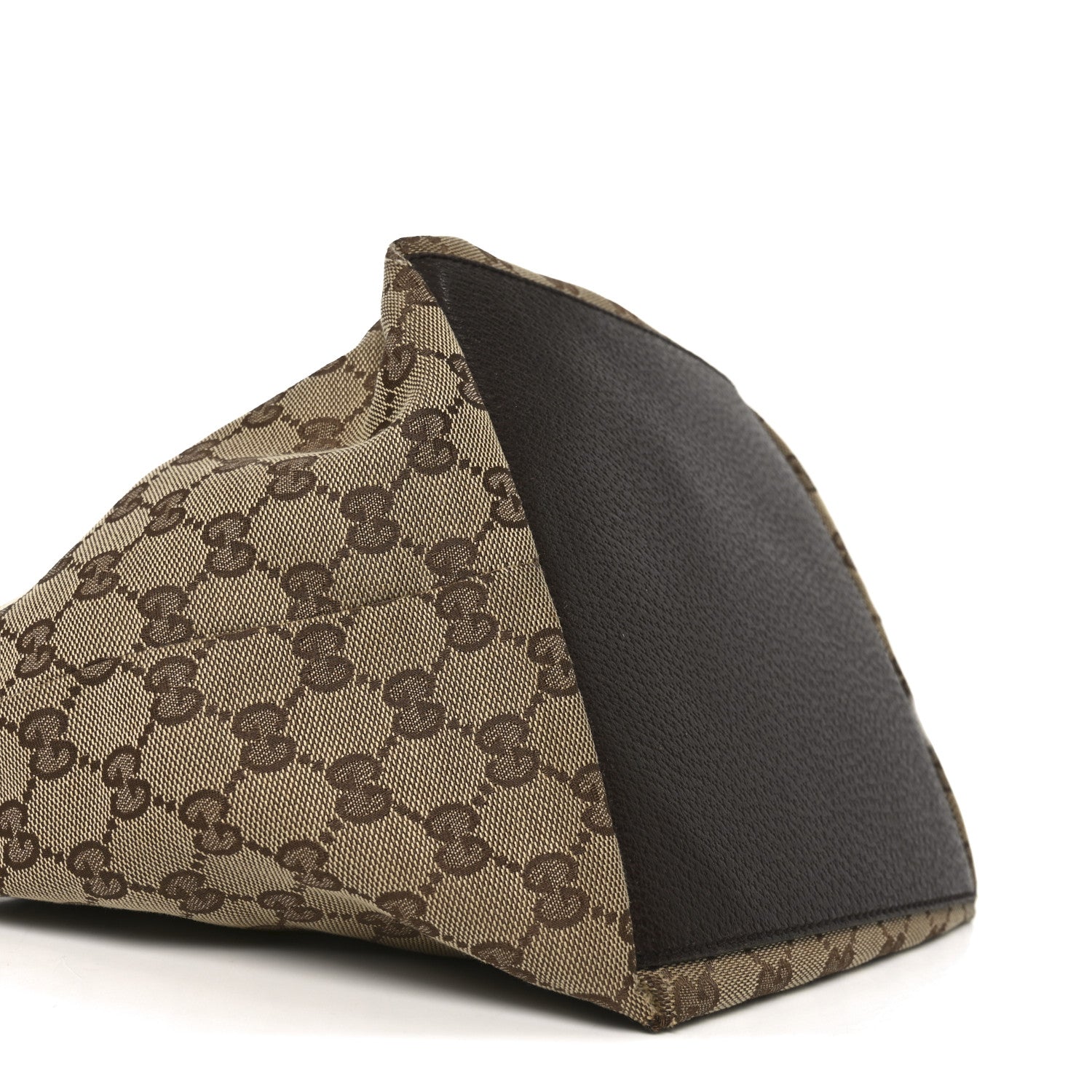 Gucci GG Monogram Small Web Handle Bucket Tote Dark Brown 9 of 10