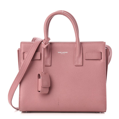 Saint Laurent Grained Calfskin Nano Sac De Jour Pink 1 of 11