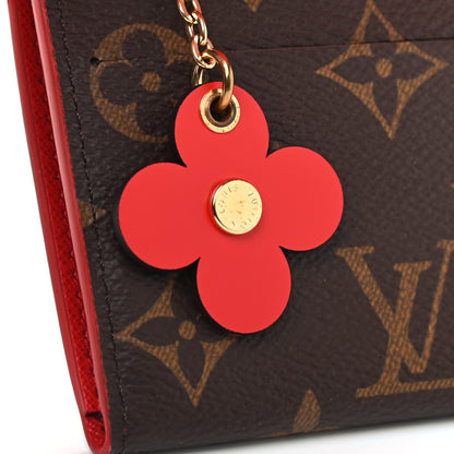 Louis Vuitton Monogram Bloom Flower Emilie Wallet Rouge 7 of 7