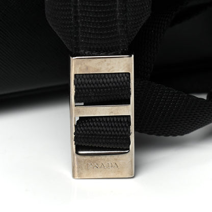 Prada Technical Nylon Saffiano Double Buckle Backpack Black 14 of 14