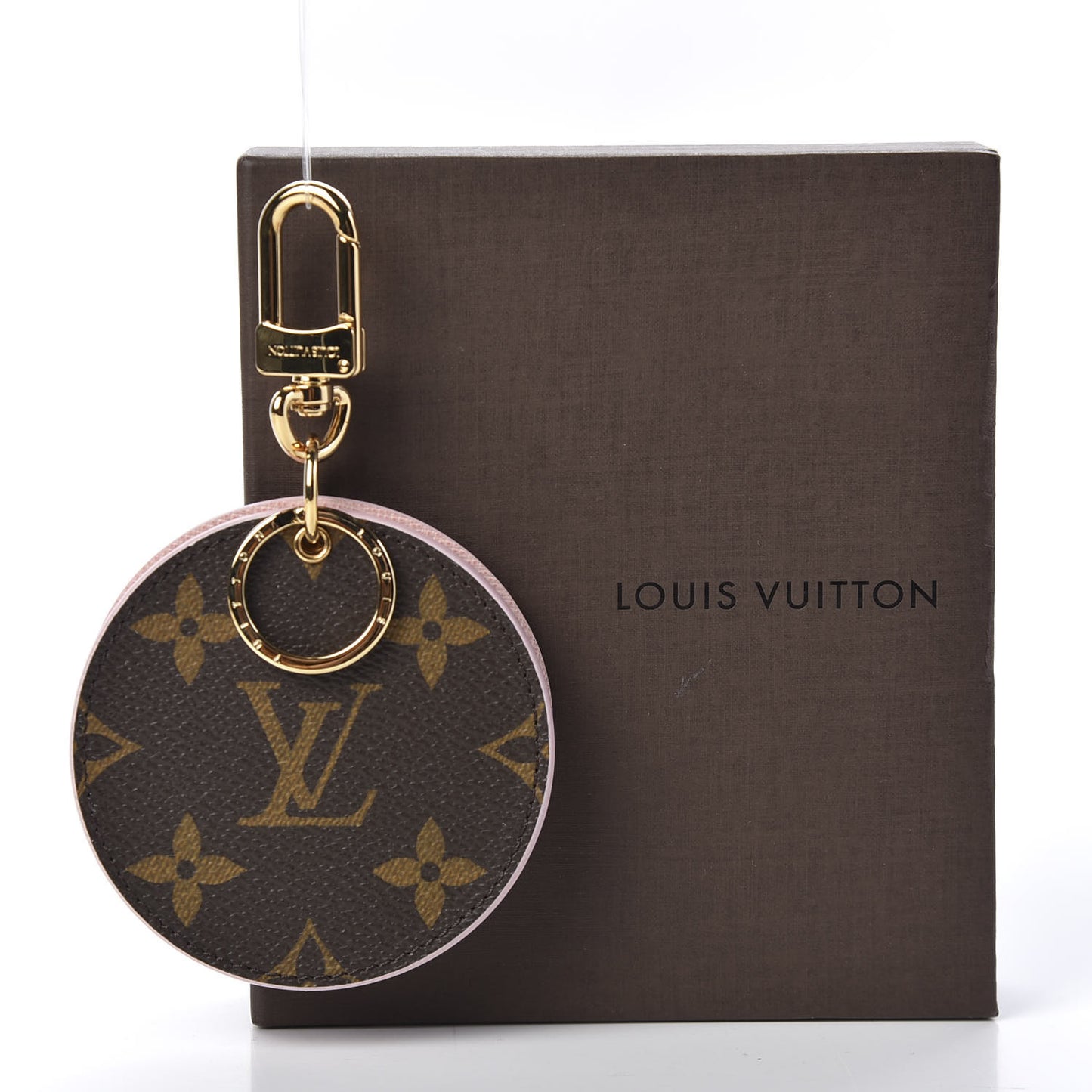 Monogram LV Mirror Bag Charm Key Holder Rose Ballerine