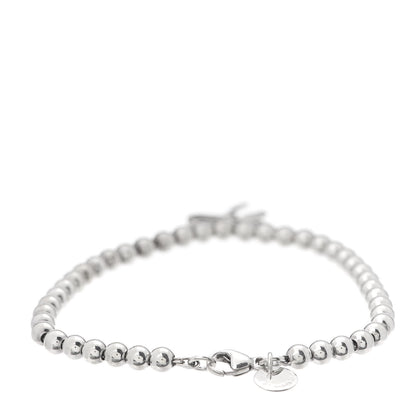 Tiffany Sterling Silver 4mm Bow Bead Bracelet 3 of 7