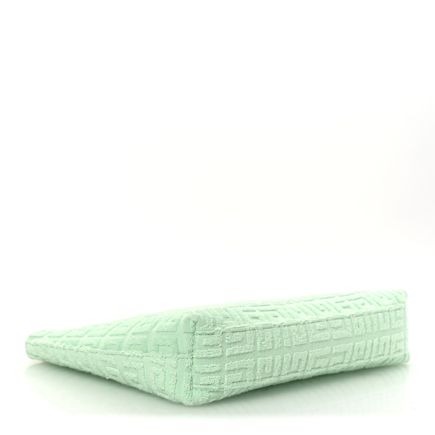 Givenchy Terry Cloth Logo Zipped Pouch Aqua Green 4 of 13