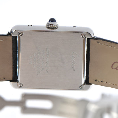 Cartier Stainless Steel Alligator 24mm Tank Solo Quartz Watch 8 of 10