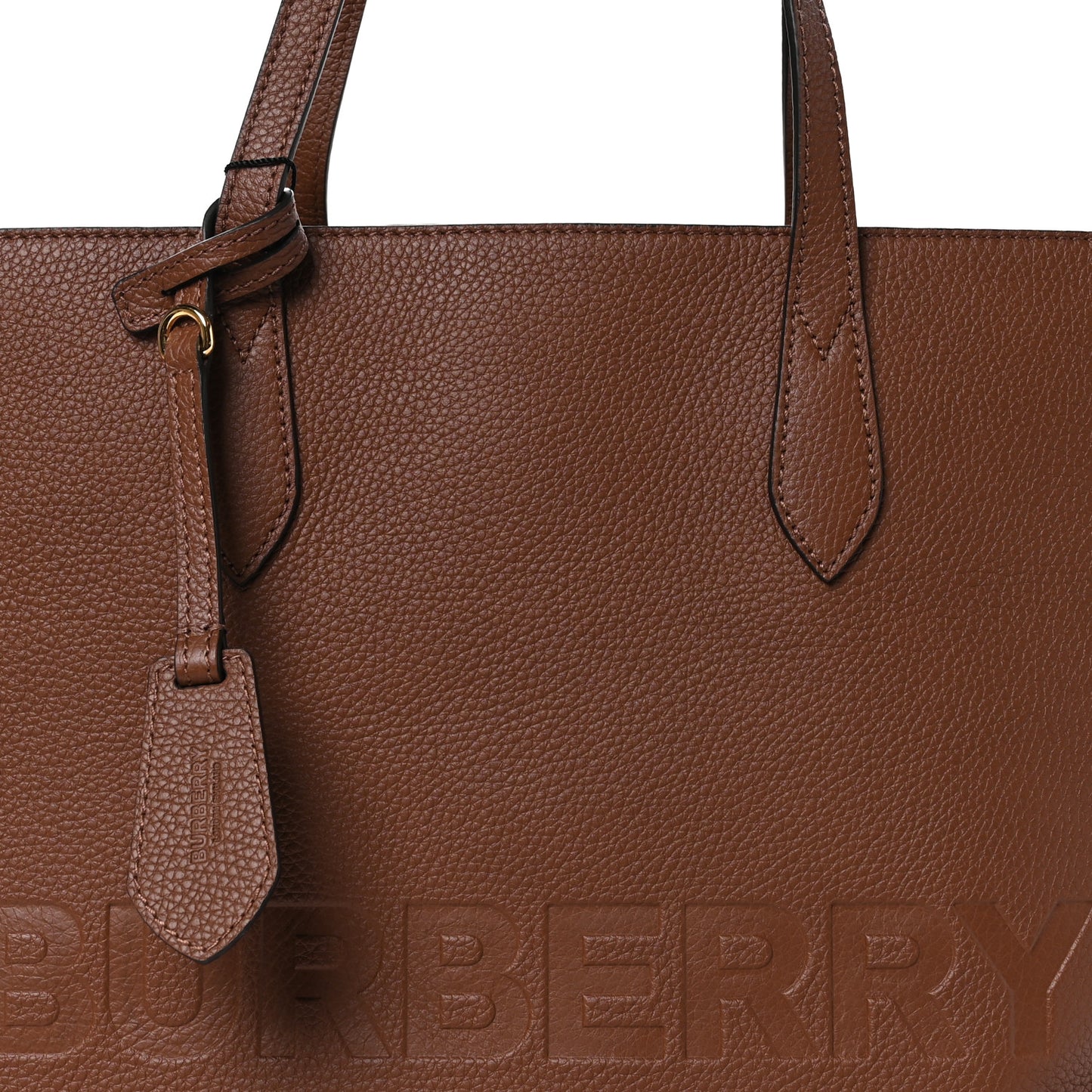 Calfskin Logo Embossed Medium Ardwell Tote Tan