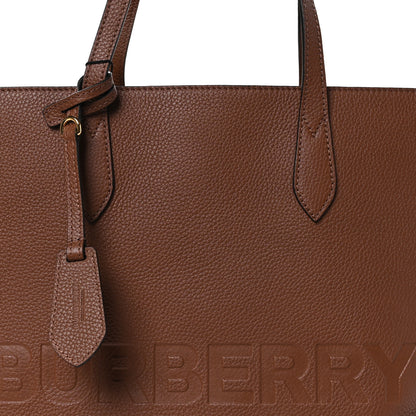 Burberry Calfskin Logo Embossed Medium Ardwell Tote Tan 7 of 9