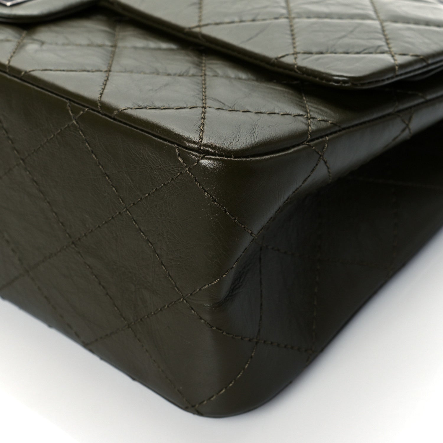 Chanel Aged Calfskin Quilted 2.55 Reissue 227 Flap Dark Green 10 of 10