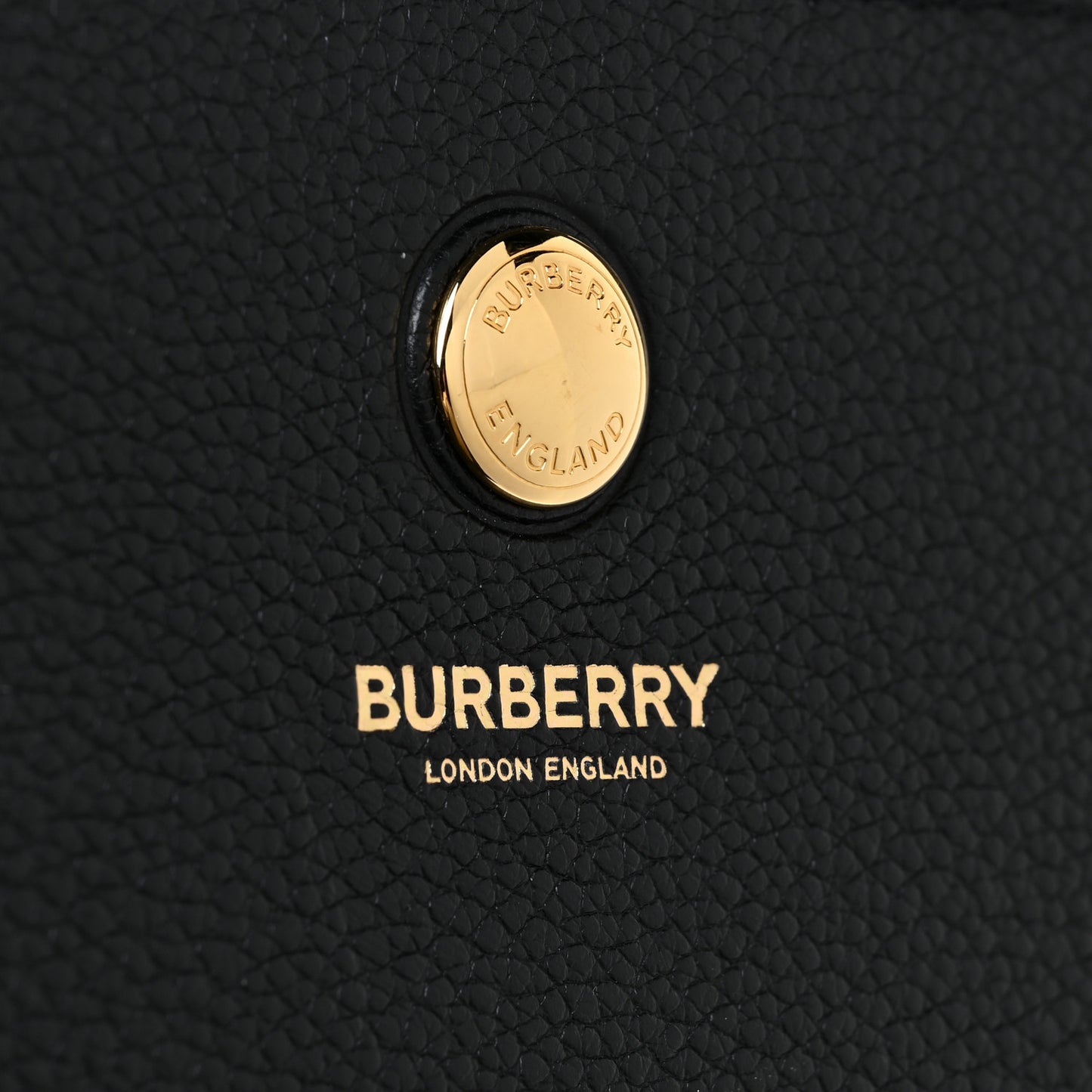 Grainy Calfskin Large Title Bag Black