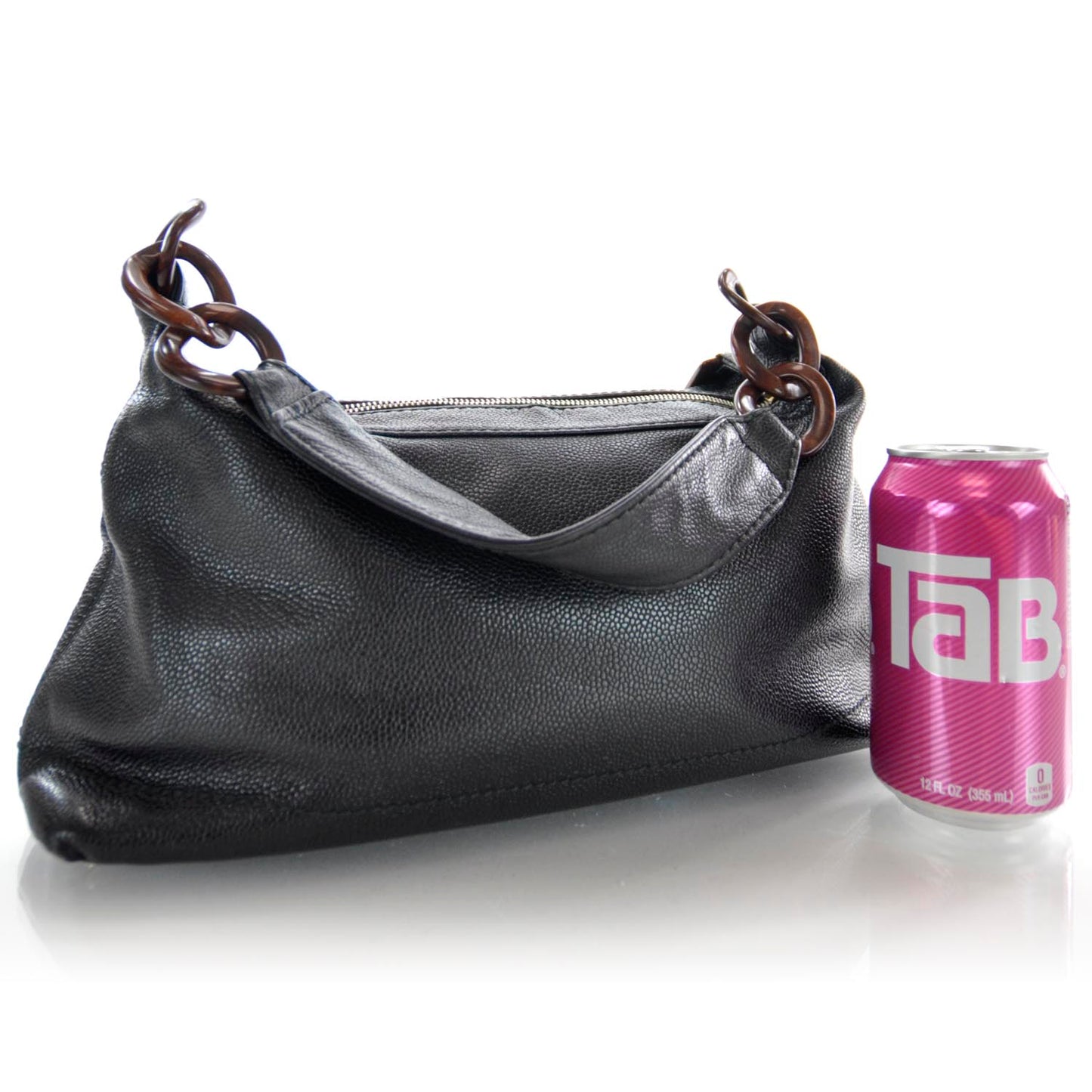 Caviar CC Wood Chain Hobo Black