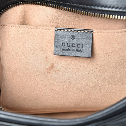 Gucci Calfskin Matelasse Small GG Marmont Chain Shoulder Bag Black 12 of 15