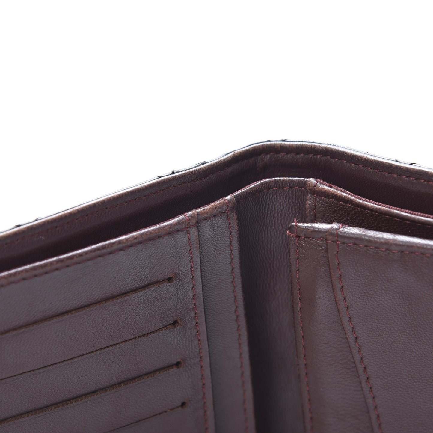 Lambskin Quilted Yen Wallet Black