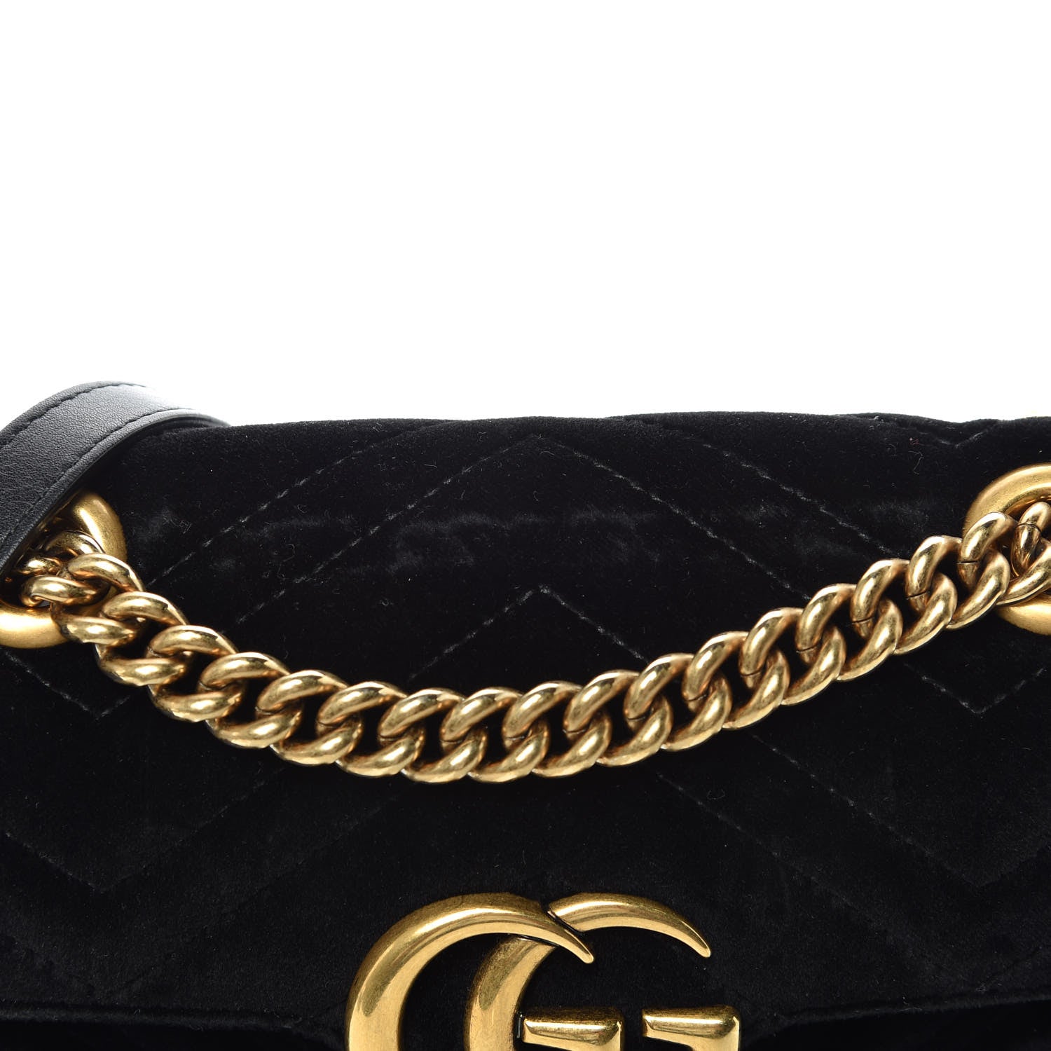 Gucci Velvet Matelasse Mini GG Marmont Shoulder Bag Black 15 of 15