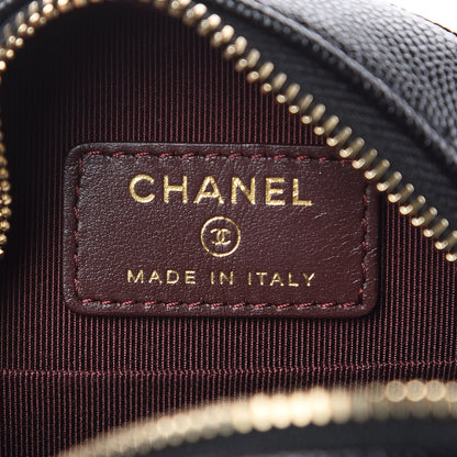 Chanel Caviar Quilted Round Clutch With Chain Black 6 of 10