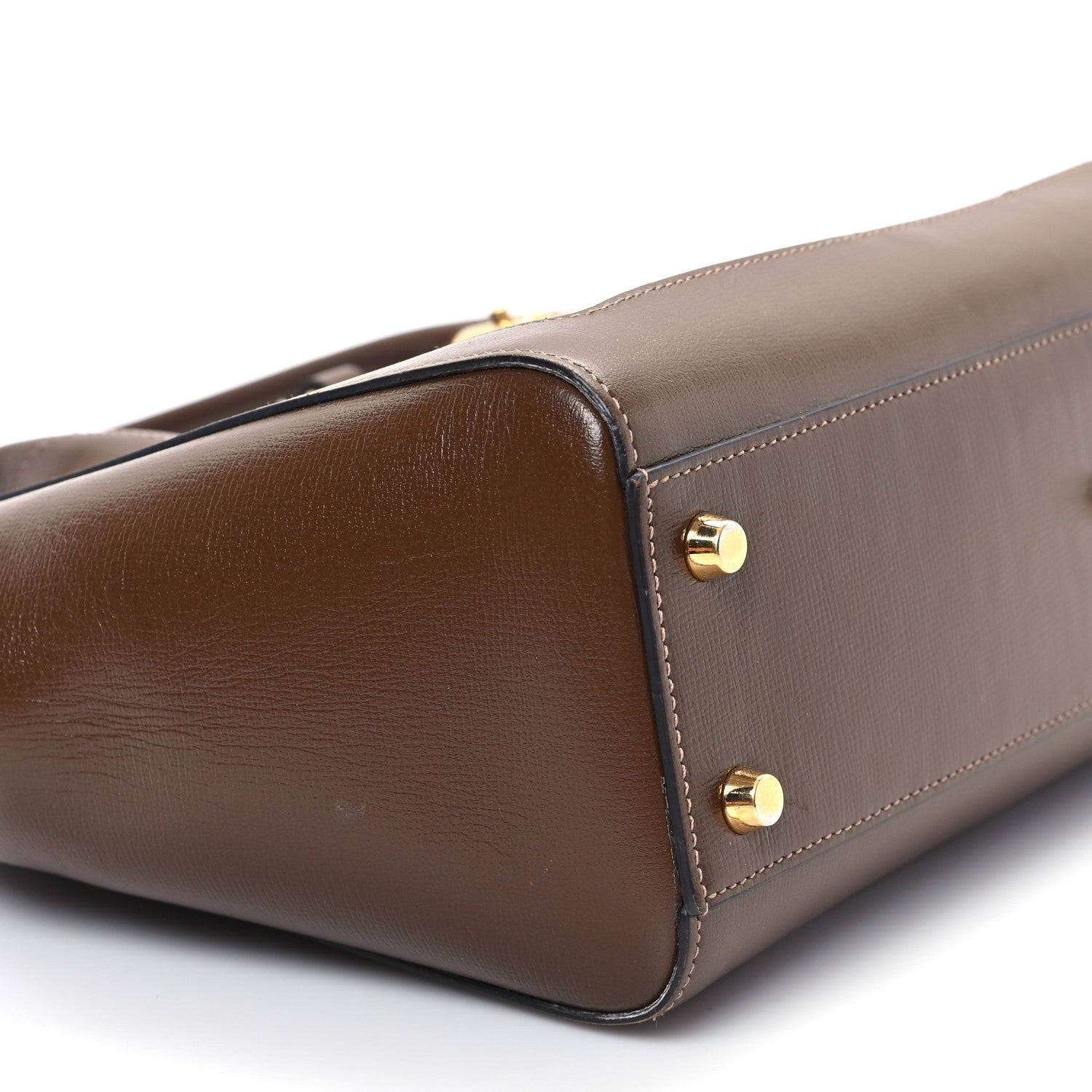 Gucci GG Supreme Monogram Azalea Calfskin Web Medium Jackie 1961 Tote Beige Ebony Brown Sugar 9 of 12