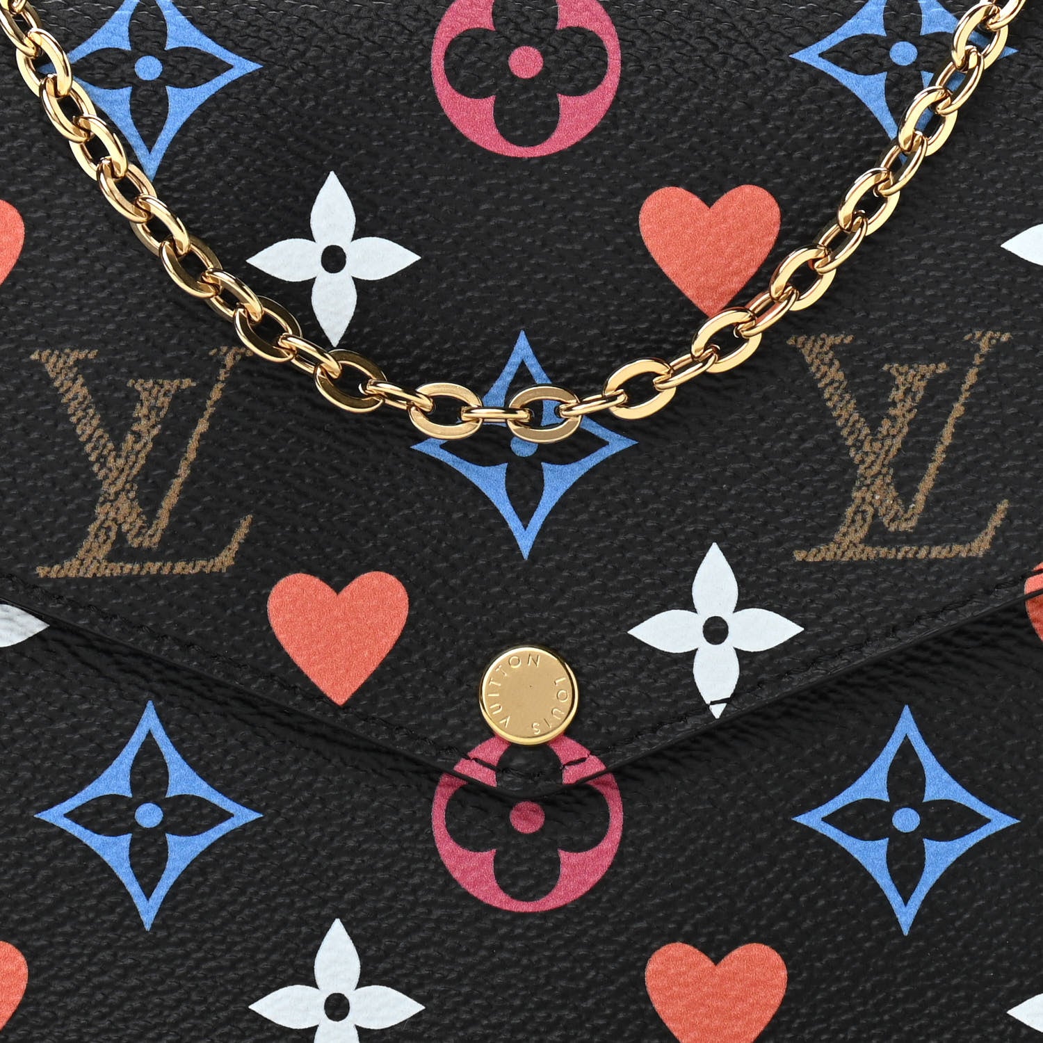 Louis Vuitton Game On Felicie Chain Wallet Black 8 of 13