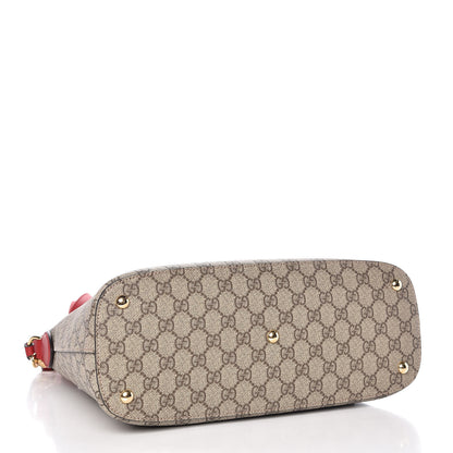 Gucci GG Supreme Monogram Linea A Hobo Red 4 of 9