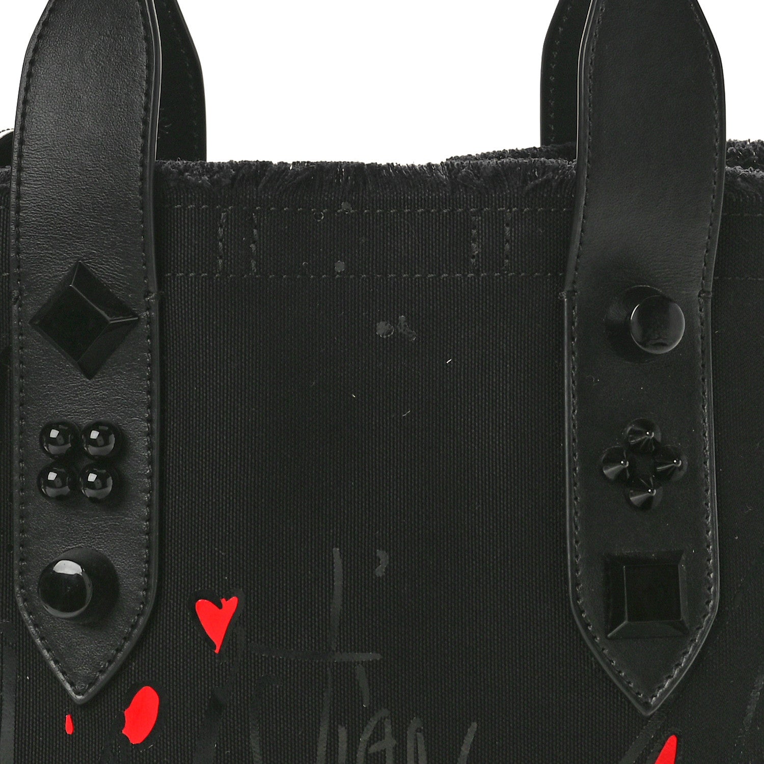 Christian Louboutin Canvas Small Frangibus Tote Black 7 of 9