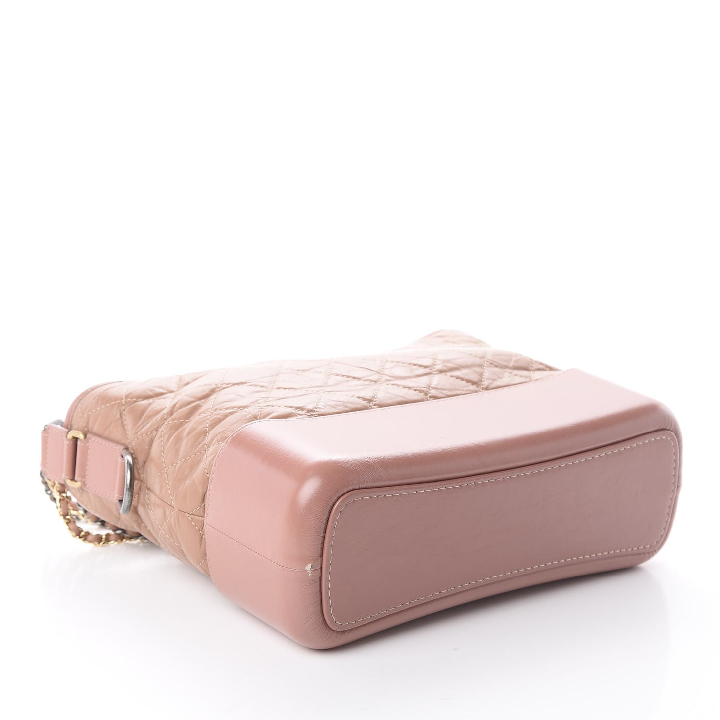 Aged Calfskin Quilted Medium Gabrielle Hobo Pink