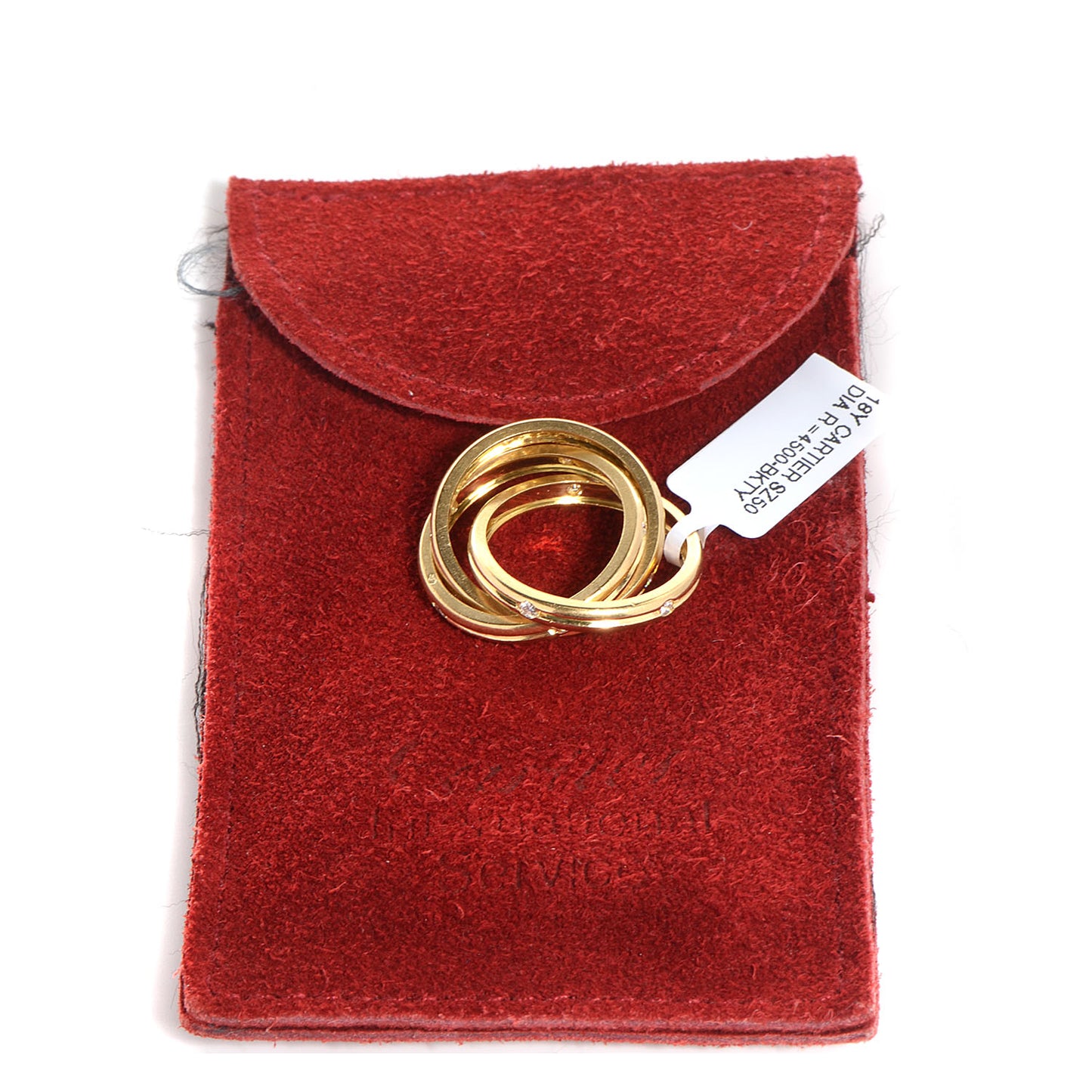 18K Yellow Gold Diamond Constellation Trinity Ring 50 5.25