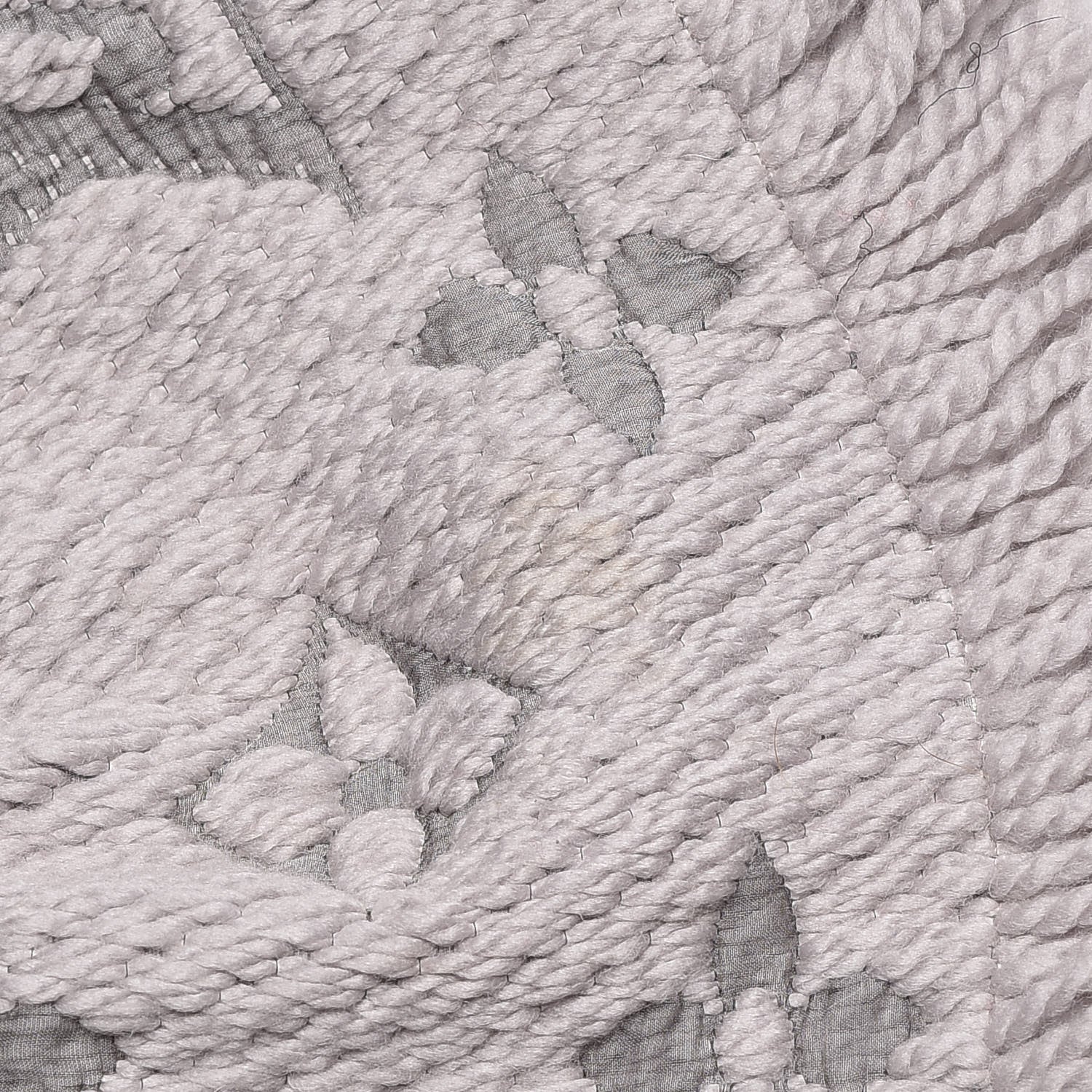 Louis Vuitton Wool Silk Logomania Scarf Pearl Grey 5 of 5