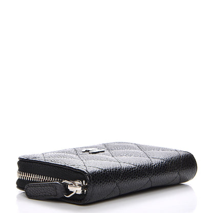 Chanel Caviar Quilted Zip Coin Purse Black 4 of 8