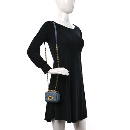 Christian Dior Supple Calfskin Cannage Micro Caro Bag Cloud Blue 3 of 8