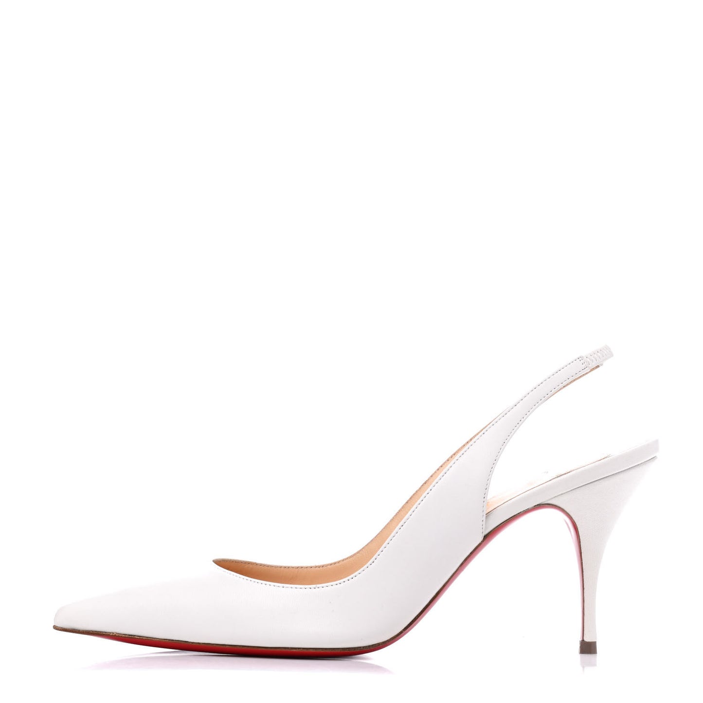 Nappa Clare 80 Slingback Pumps 38 White