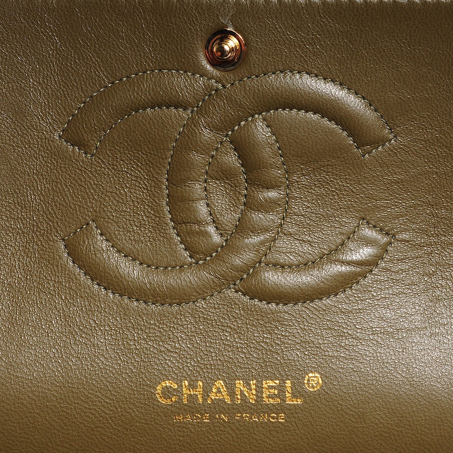 Chanel Lambskin Quilted Medium Double Flap Green 5 of 7
