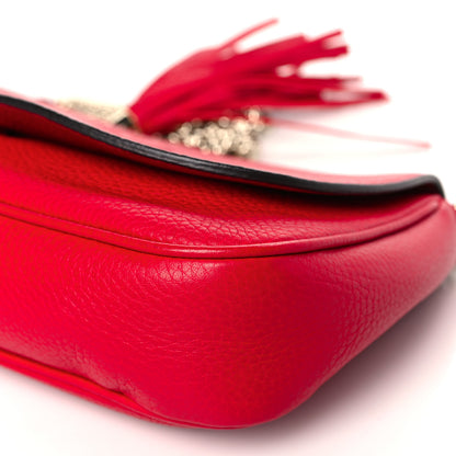 Gucci Pebbled Calfskin Medium Soho Flap Crossbody Tabasco Red 9 of 9