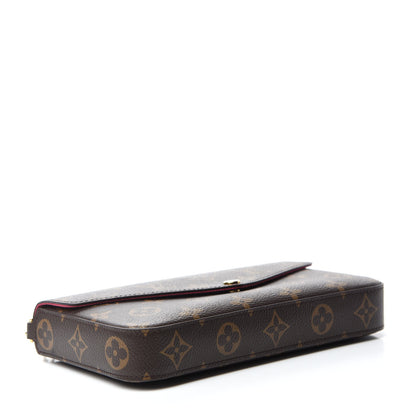 Louis Vuitton Monogram Pochette Felicie Chain Wallet Fuchsia 4 of 10
