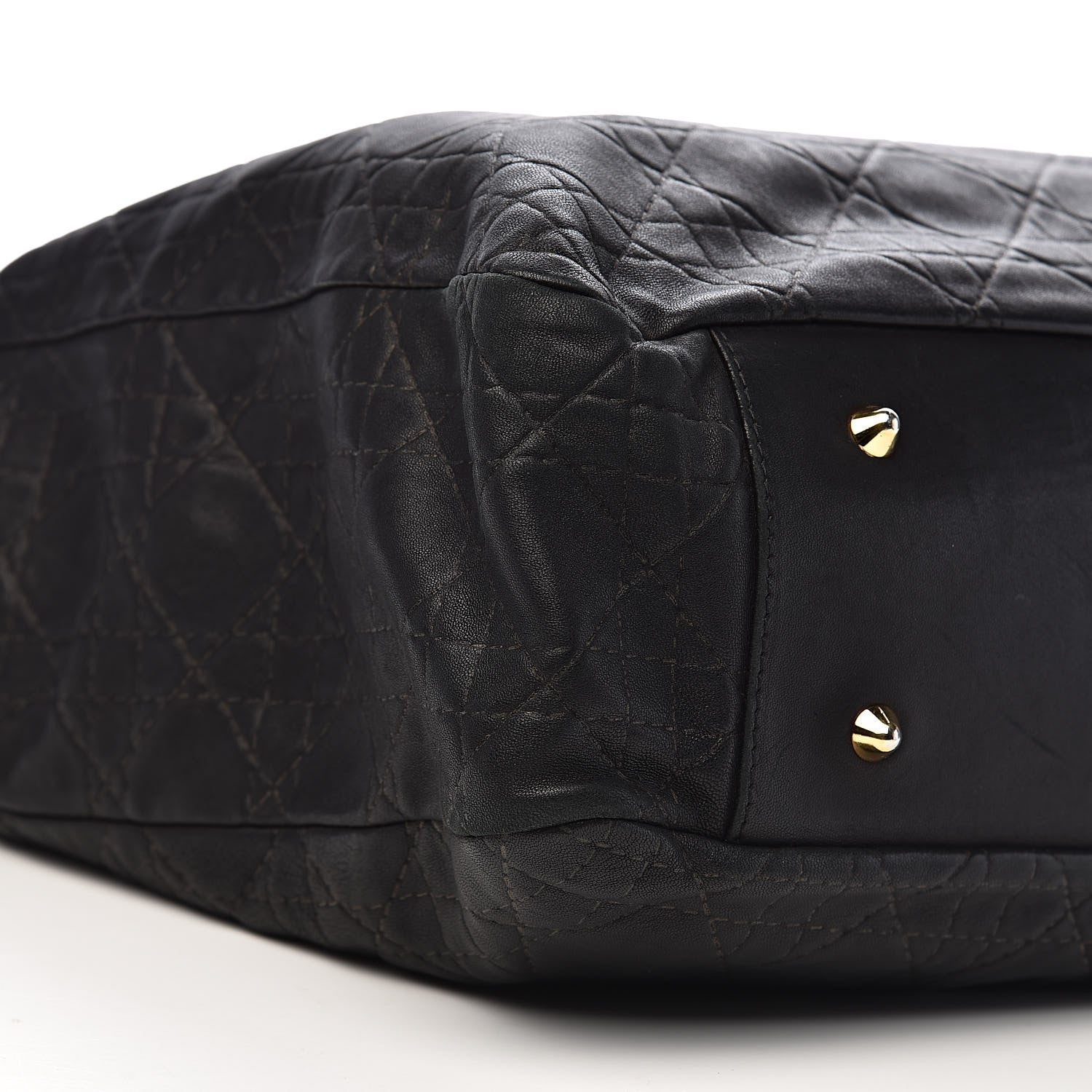Christian Dior Lambskin Cannage Large Dior Soft Shopping Tote Black 9 of 12