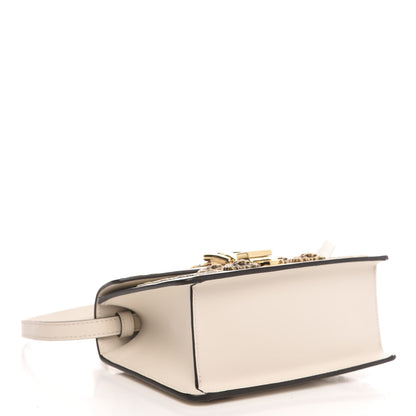 Gucci Calfskin Animal Studs Mini Sylvie Top Handle Bag White 4 of 10