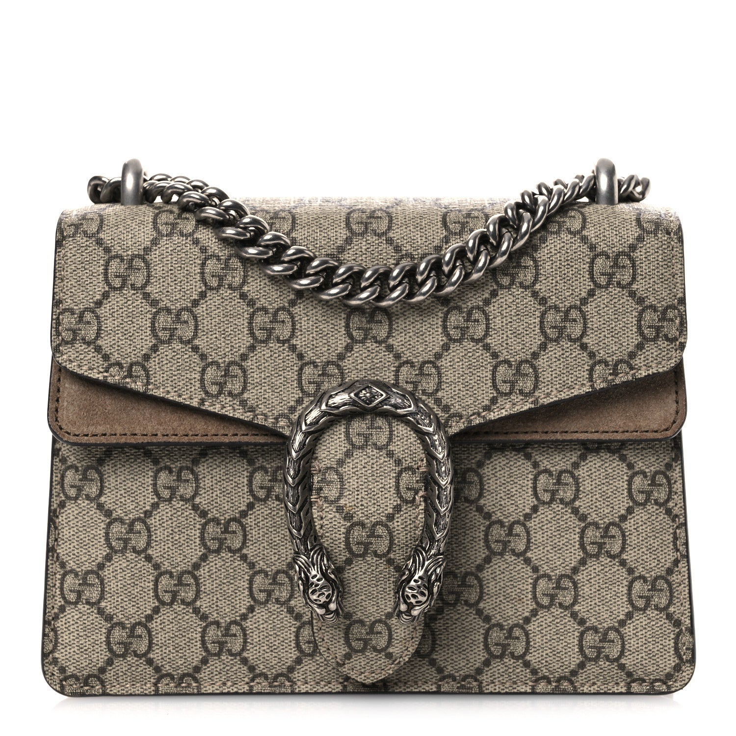 Gucci GG Supreme Monogram Mini Dionysus Shoulder Bag Taupe 1 of 11
