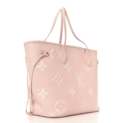 Louis Vuitton Empreinte Monogram Giant Neverfull MM Pink Quartz Beige 4 of 10