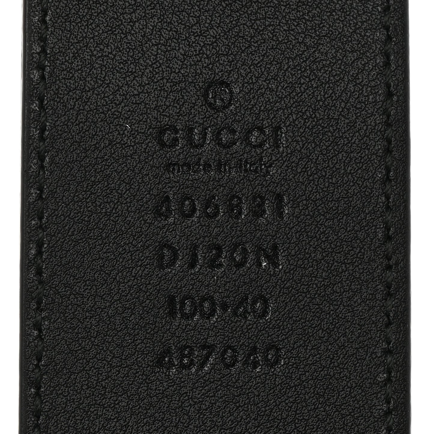 Textured Dollar Calfskin Nickel Double G 40mm Belt 100 40 Black