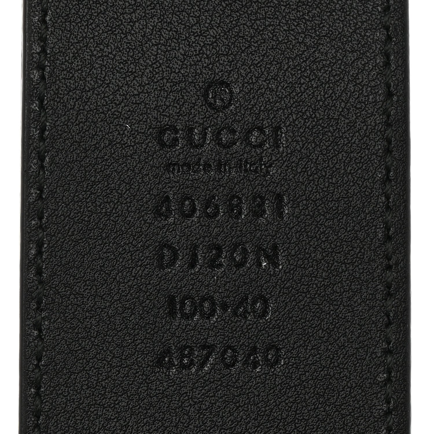 Gucci Textured Dollar Calfskin Nickel Double G 40mm Belt 100 40 Black 5 of 7