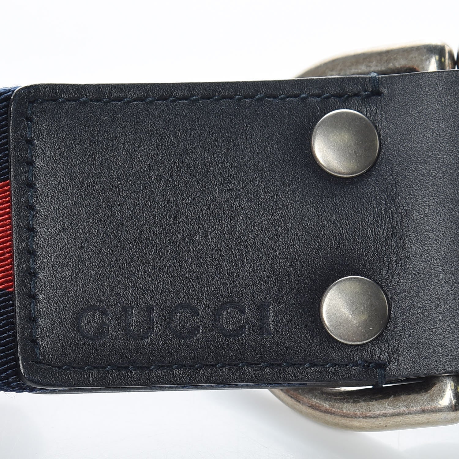 Gucci Canvas Web D Ring 40mm Belt 95 38 Blue Red 4 of 6