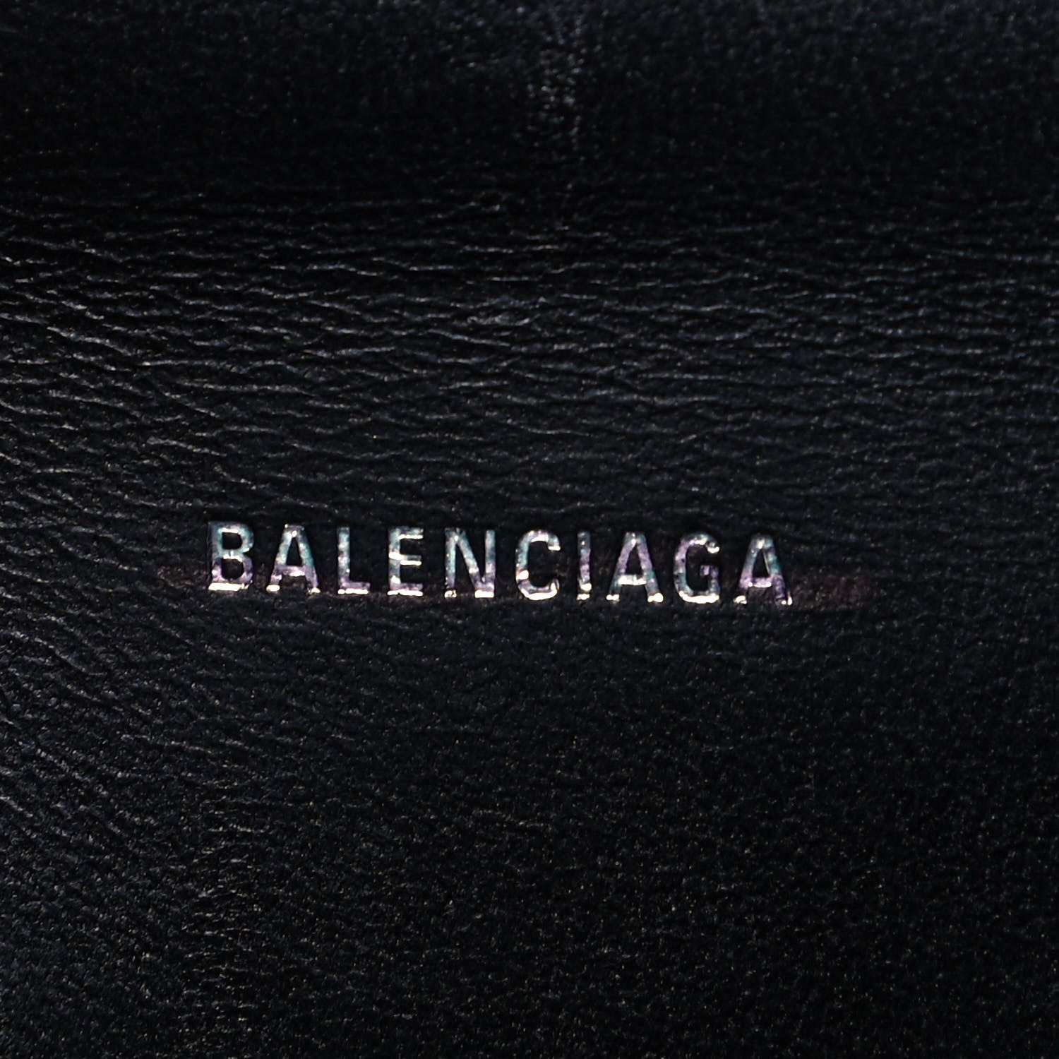 Balenciaga Metallic Calfskin Crocodile Embossed Hourglass Top Handle Bag XS Lilac 6 of 8