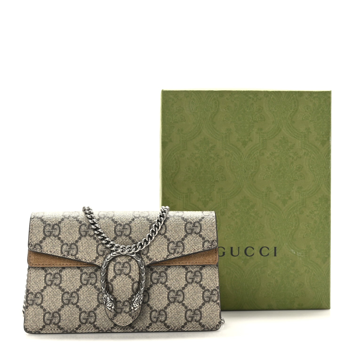 Gucci GG Supreme Monogram Super Mini Dionysus Shoulder Bag Taupe 9 of 9