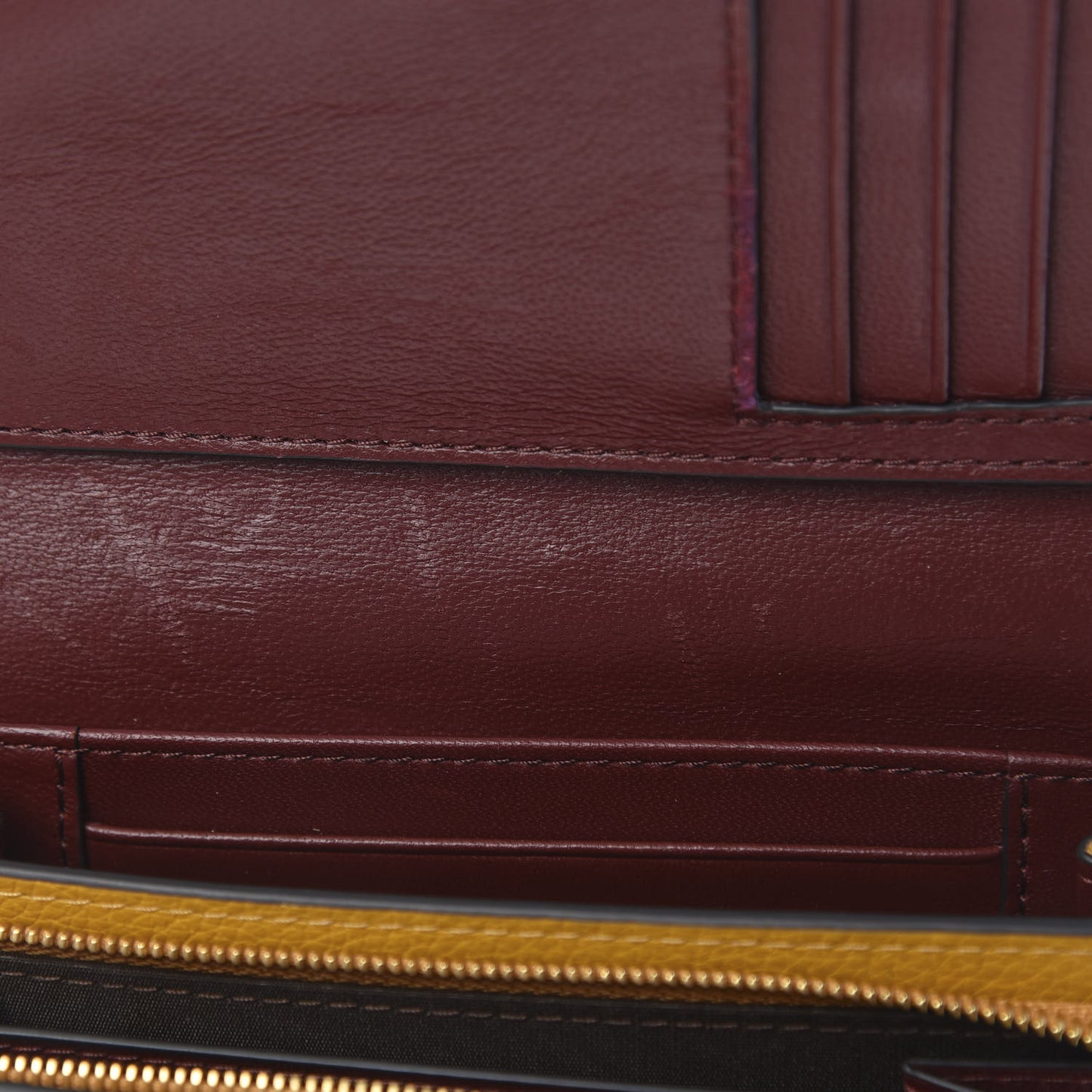 Small Classic Grain Medium Continental French Wallet Deep Amber