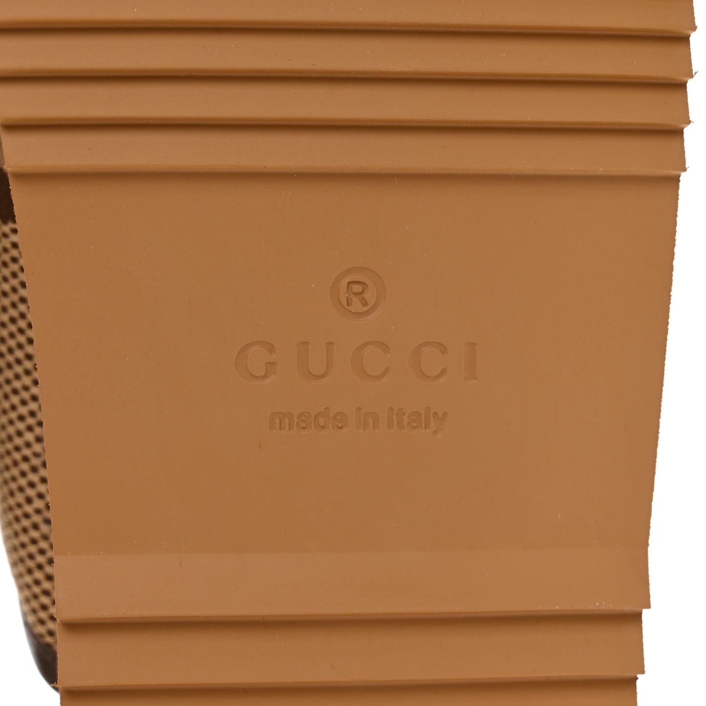 Monogram Jumbo GG Nappa Samoa Platform 40mm Slide Sandals 37 Camel Ebony New Acero