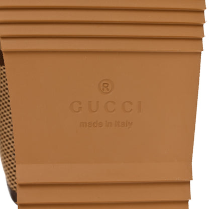 Gucci Monogram Jumbo GG Nappa Samoa Platform 40mm Slide Sandals 37 Camel Ebony New Acero 6 of 9