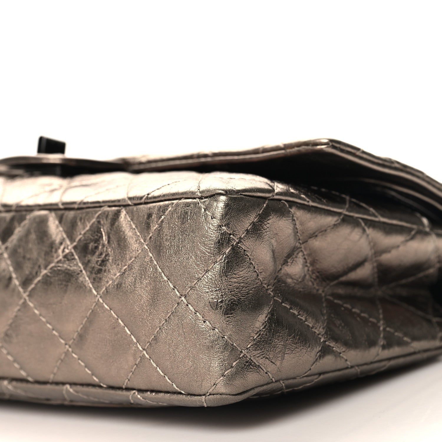 Chanel Metallic Aged Calfskin Quilted 2.55 Reissue 226 Flap Dark Gold 10 of 13