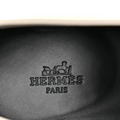 Hermes Goatskin Womens Paris Loafers 37.5 Beige Glaise 9 of 11