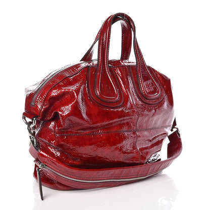 Givenchy Crinkled Patent Calfskin Medium Nightingale Red 4 of 14