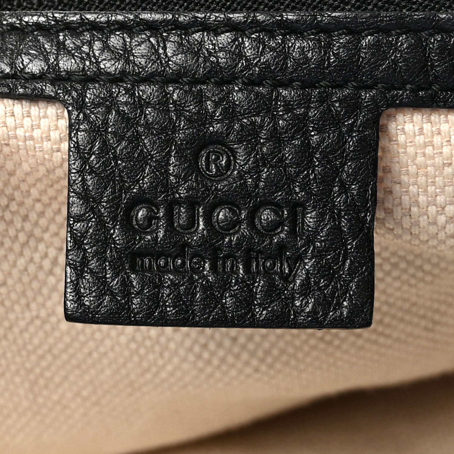 Gucci Pebbled Calfskin Medium Soho Shoulder Bag Black 6 of 10