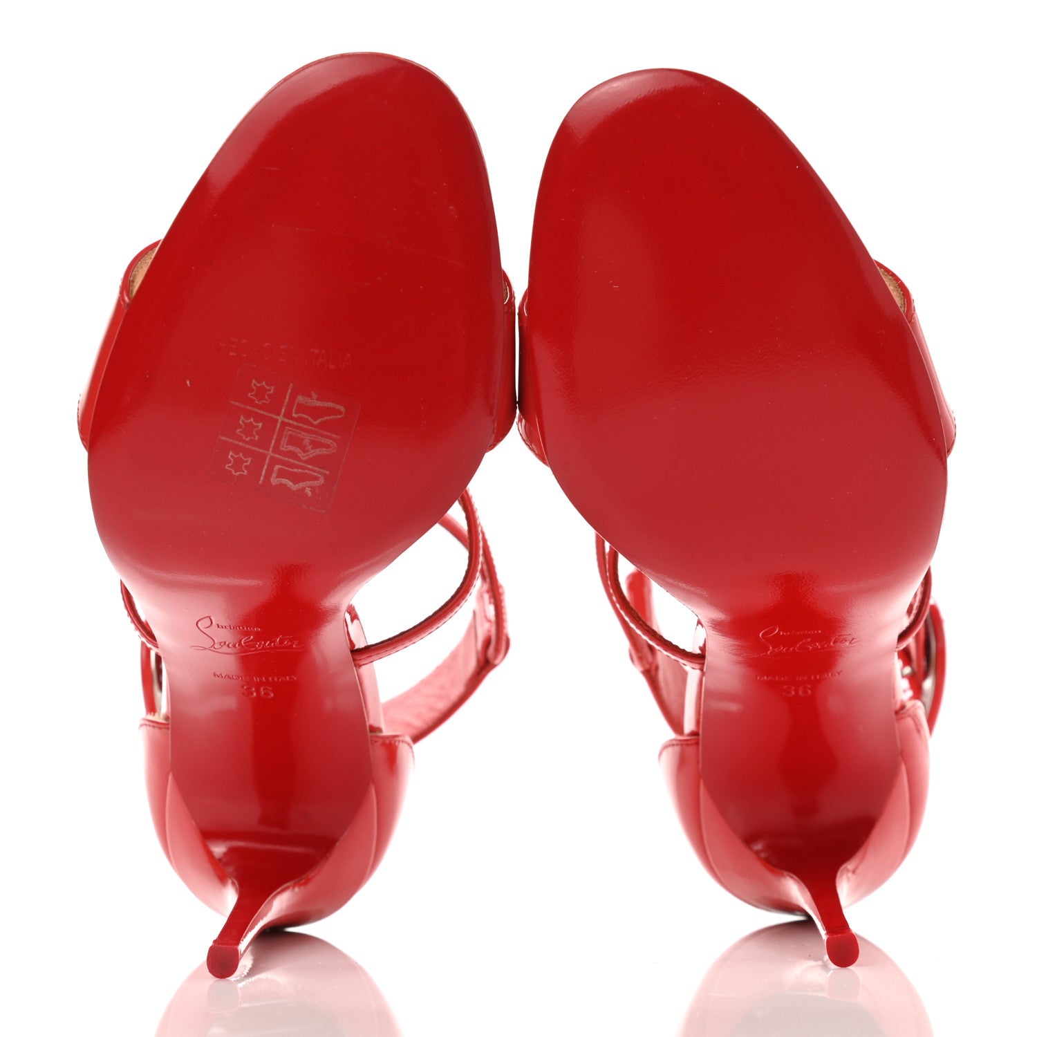 Christian Louboutin Patent Calfskin Choca 100 Sandals 36 Bisou 5 of 9