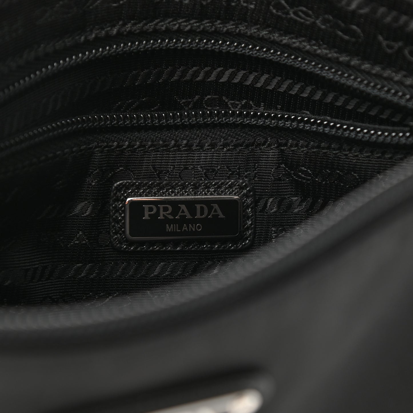 Tessuto Nylon Saffiano Wristlet Black