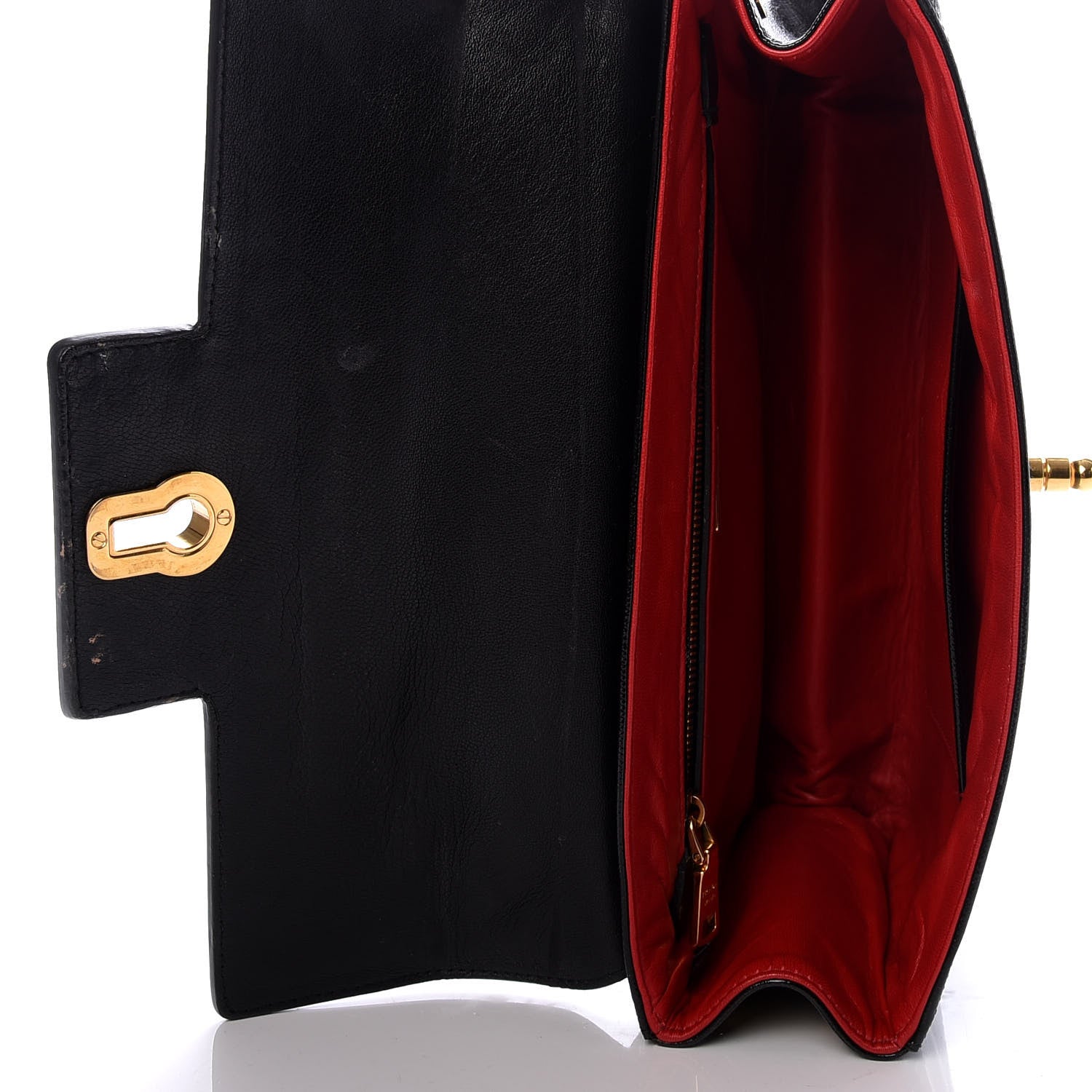 Prada Vernice Saffiano Clutch Black 5 of 7