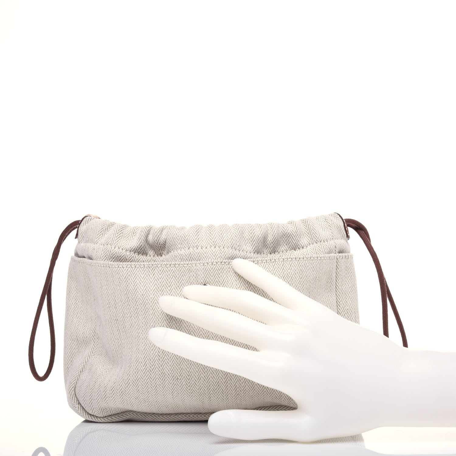 Hermes Canvas Barenia Fourbi 20 PM Pouch Naturel Fauve 2 of 10